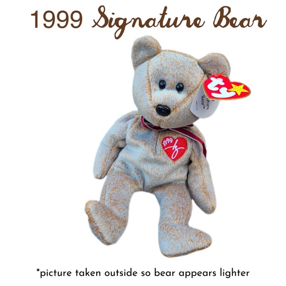 TY Beanie Babies 1999 Signature Bear Stuffed - Picture 3 of 6